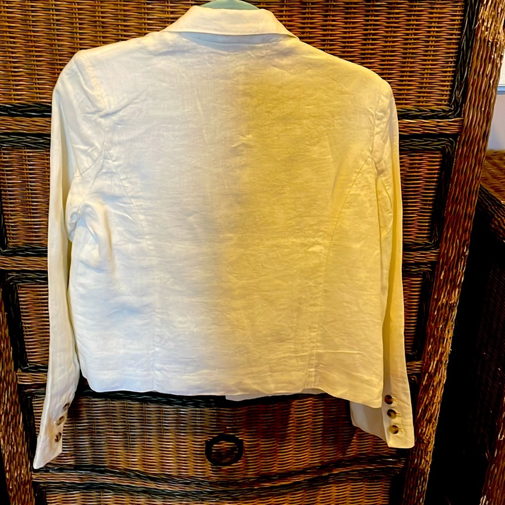 White Linen Blazer by Sundance - Picture 3 of 4